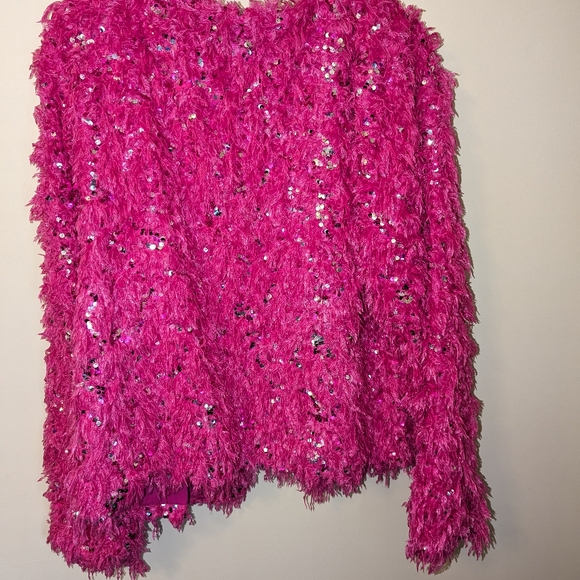Sparkly Faux-Feather Cardigan (Like New!) - Picture 3 of 3